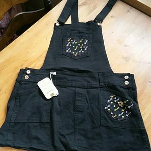 Overall mini skirt